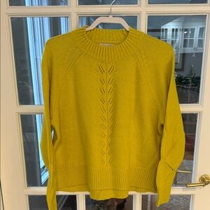 LOFT Mustard Crew Neck Sweater
